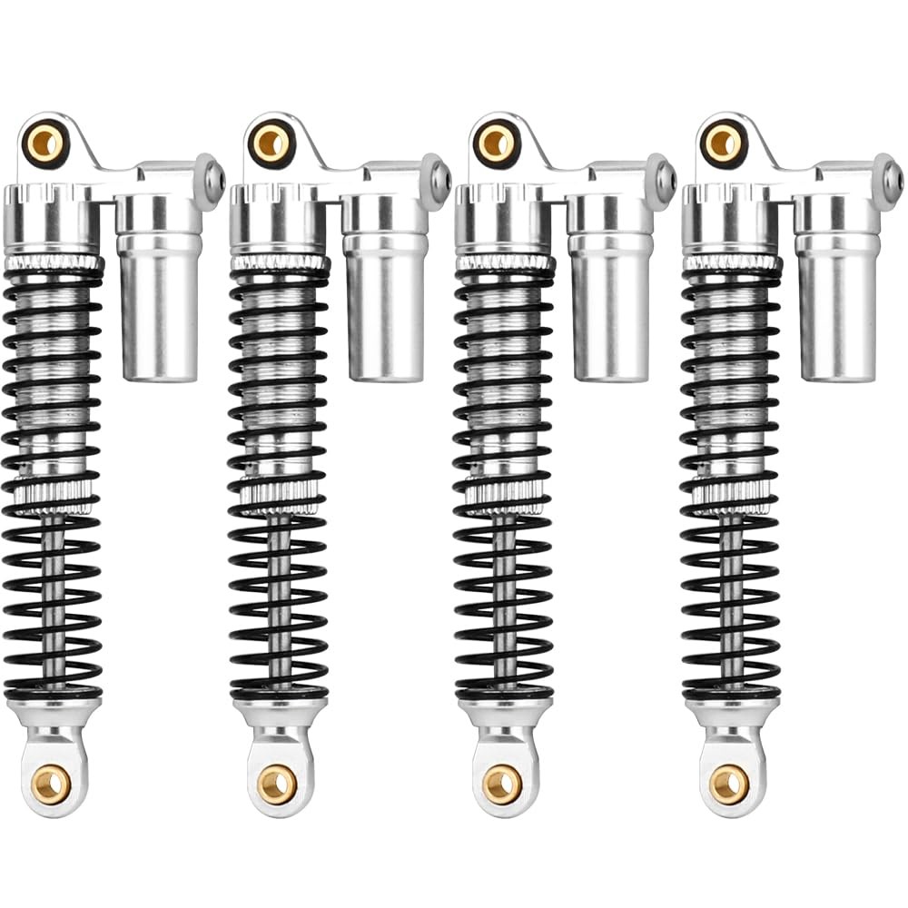 Pothyes Aluminium 53mm/59mm/66mm/78mm Shocks- Long Threaded 66mm, silver