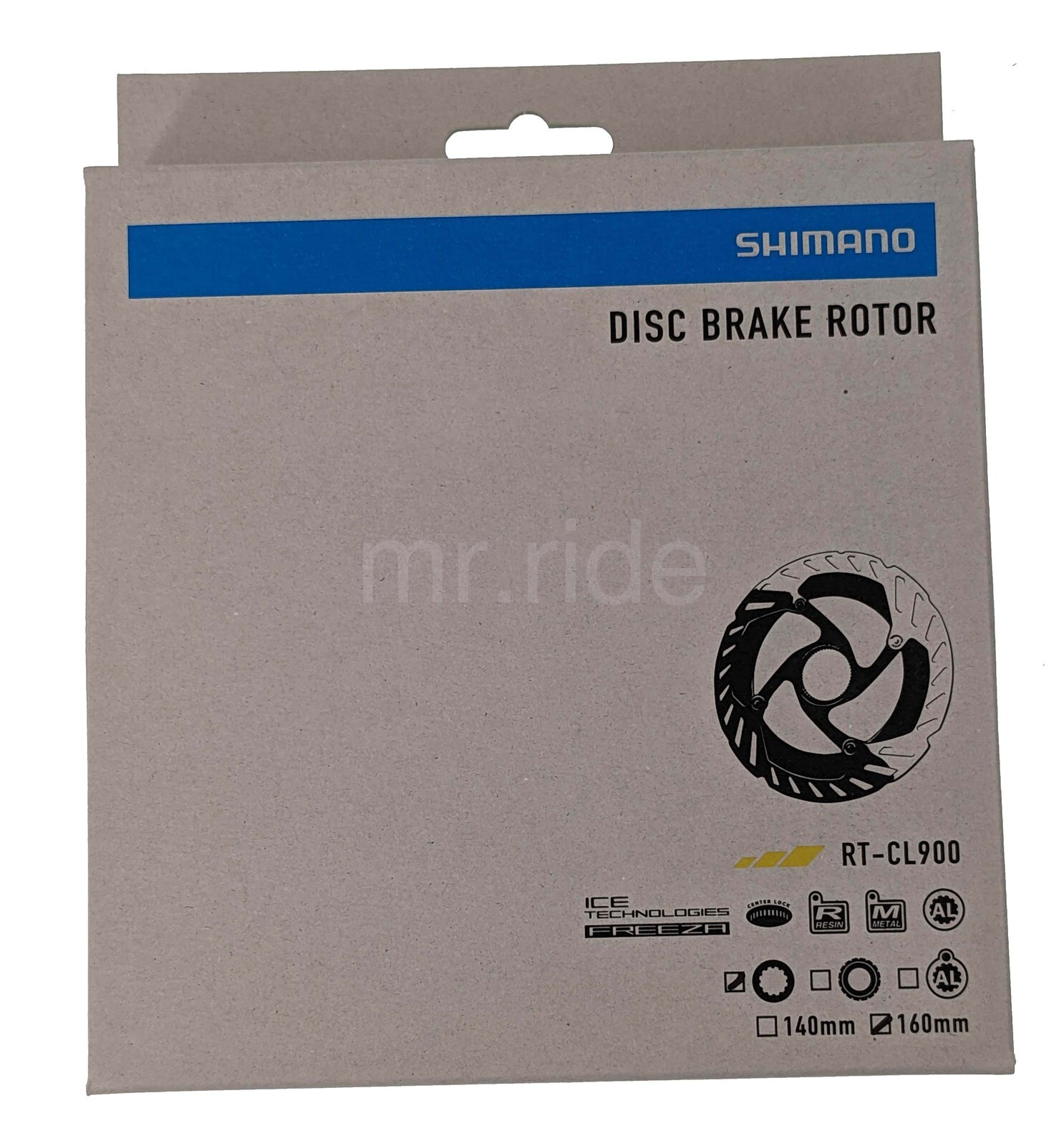 Shimano DURA-ACE RT-CL900 Center Lock Disc Rotor 160mm,w/Lockring ICE TECH,2Pcs