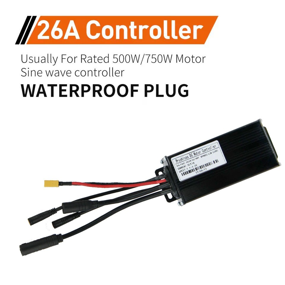 Ebike Controller Sine Wave 350W-1000W Motor Controller 24V/36V/48V 17A 26A 30A