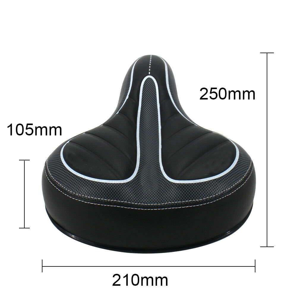For Bike E-Bike Bicycle Comfort Wide Big Bum Gel Cushion Soft Saddle Seat Pad