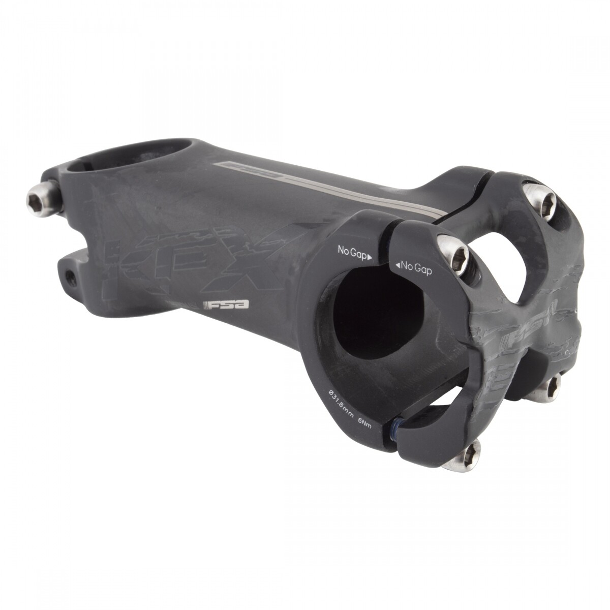 Full Speed Ahead KFX ST Stem 31.8mm 80mm -12 Deg Black Aluminum/Carbon Road