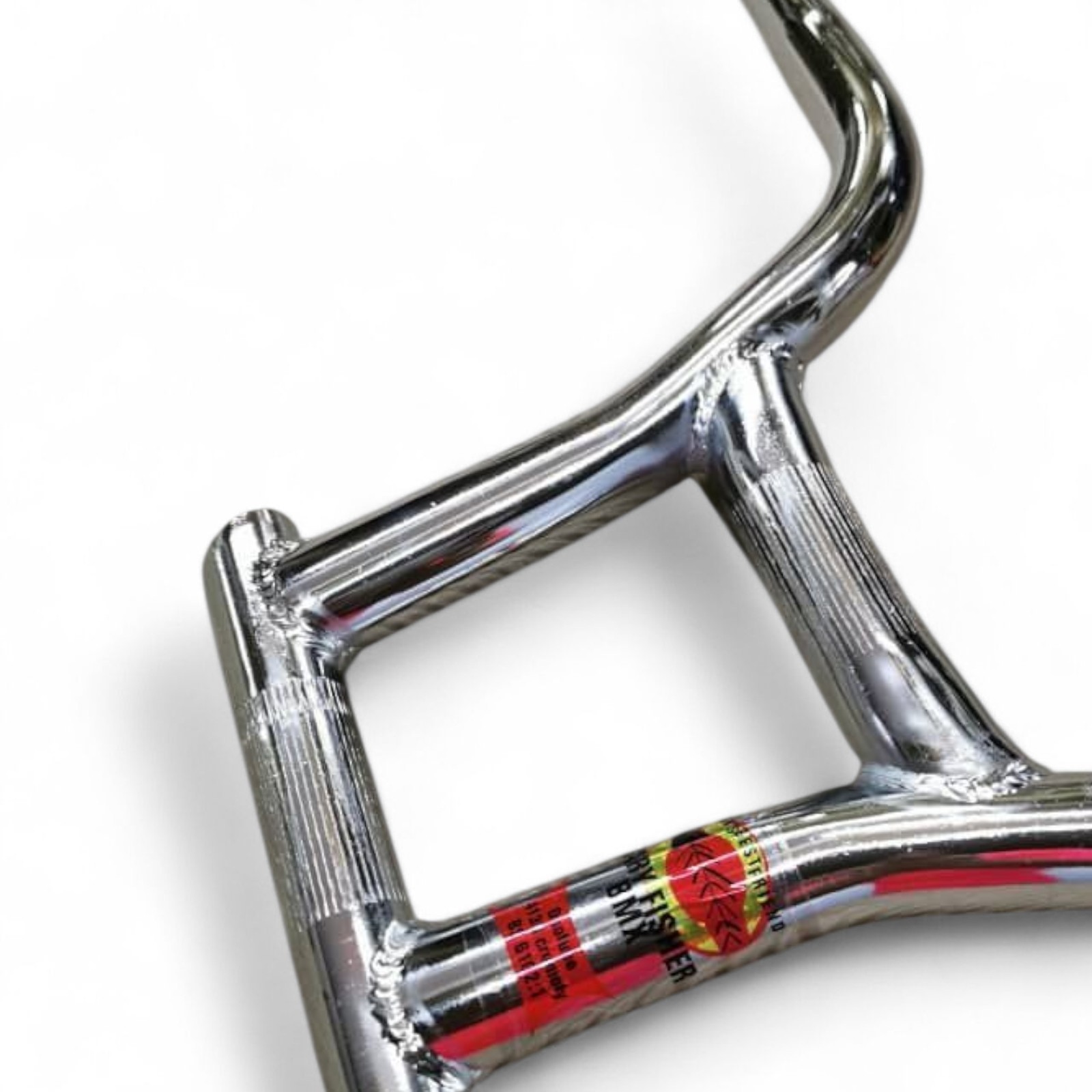 BMX Handlebar Crazy Fish Old School Freestyle Chrome Hi-Ten Steel 1″