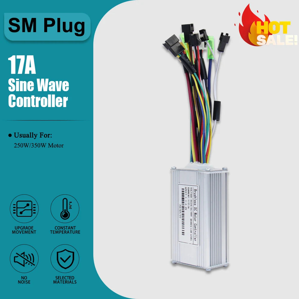 E-bike Three-Mode Sine Wave 36V 48V 17A 26A 30A 40A Controller for 250W-2000W