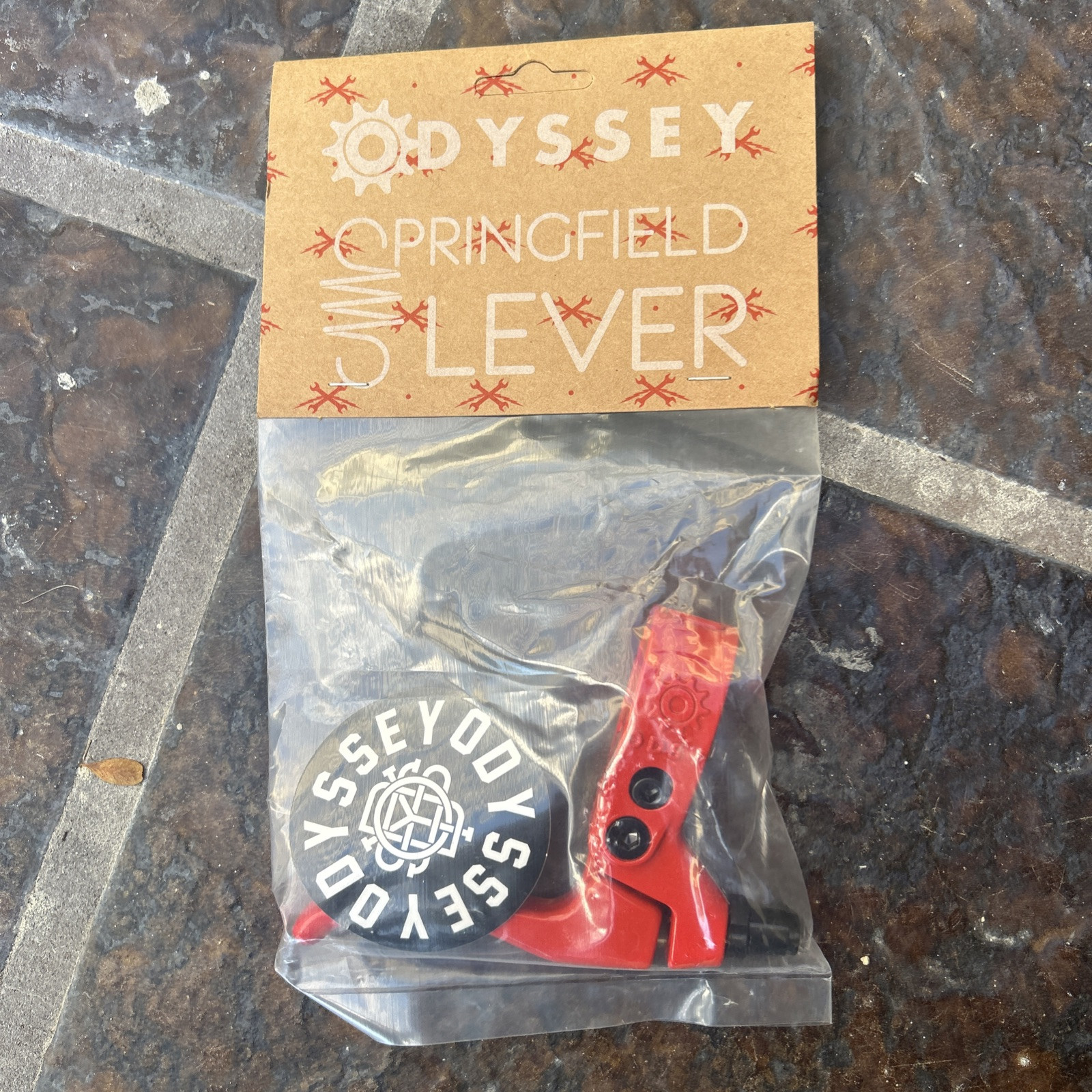 Odyssey Springfield Levers Medium Fire Engine Red RH Or Left Single Brake Lever