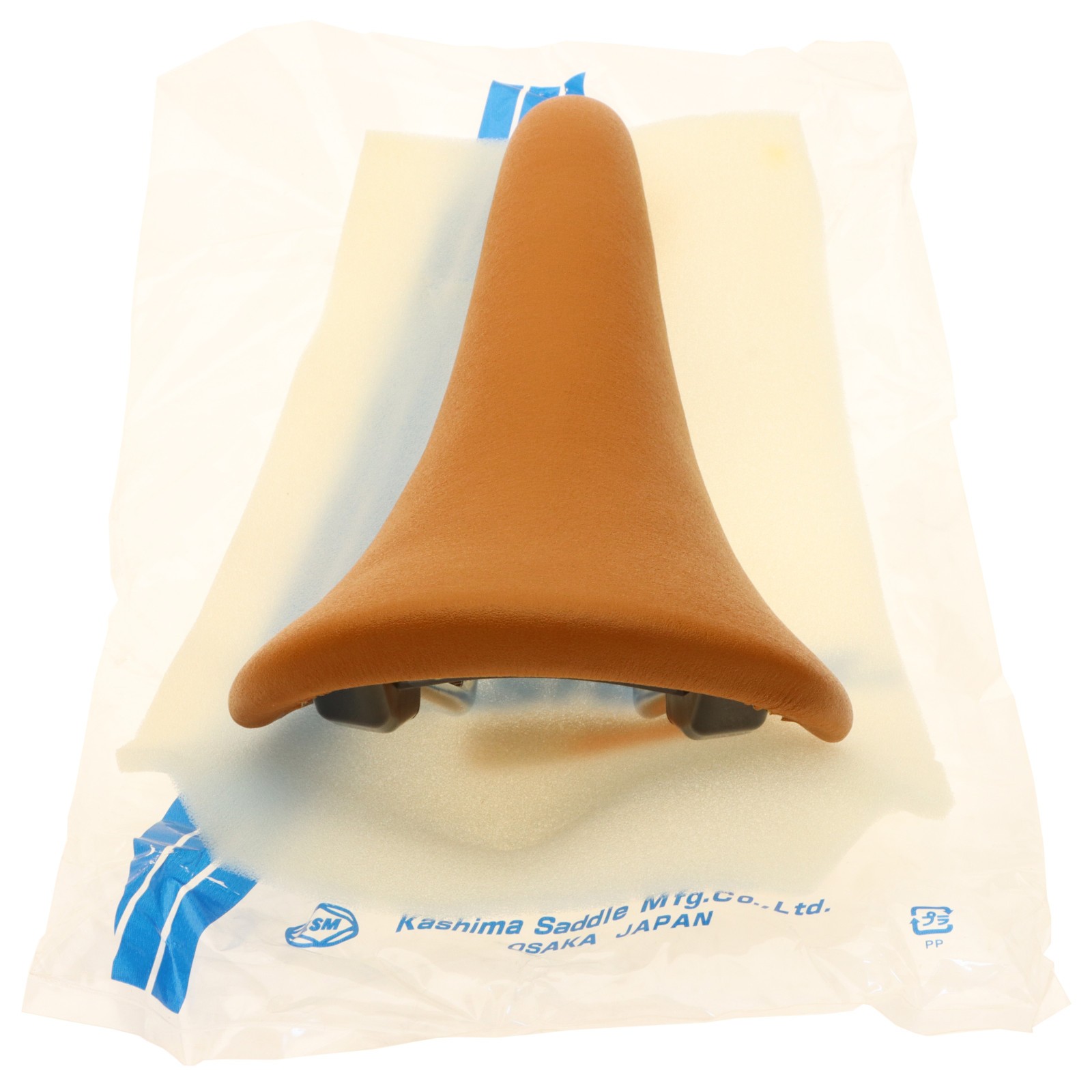Kashimax Aero AX-4A Padded Saddle Standard Rails Smooth Leather Brown NEW NOS