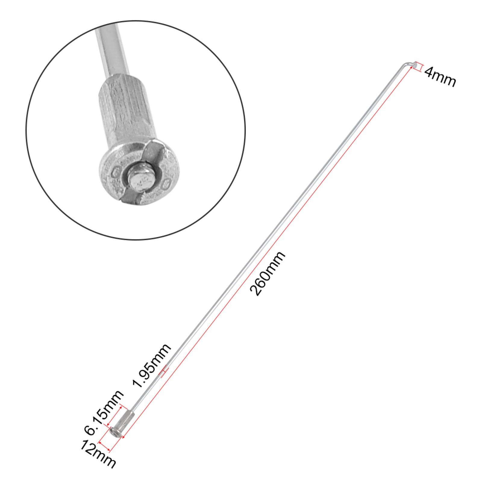 26cm Silver Tone Bike Mountain Road Bicycle Spokes 10 Pcs