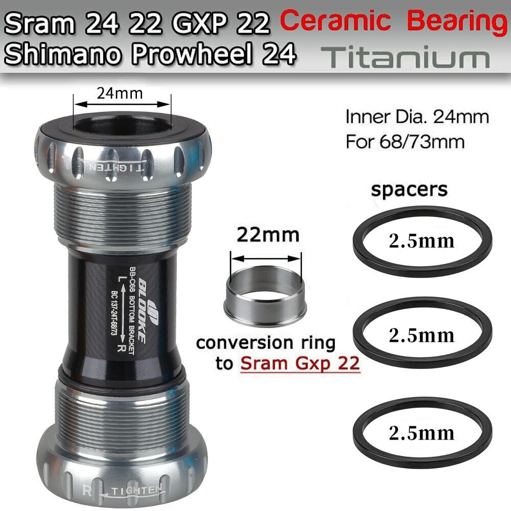BLOOKE Ceramic Bottom Bracket MTB Bike Part For SRAM SHIMANO GXP Prowheel BB52