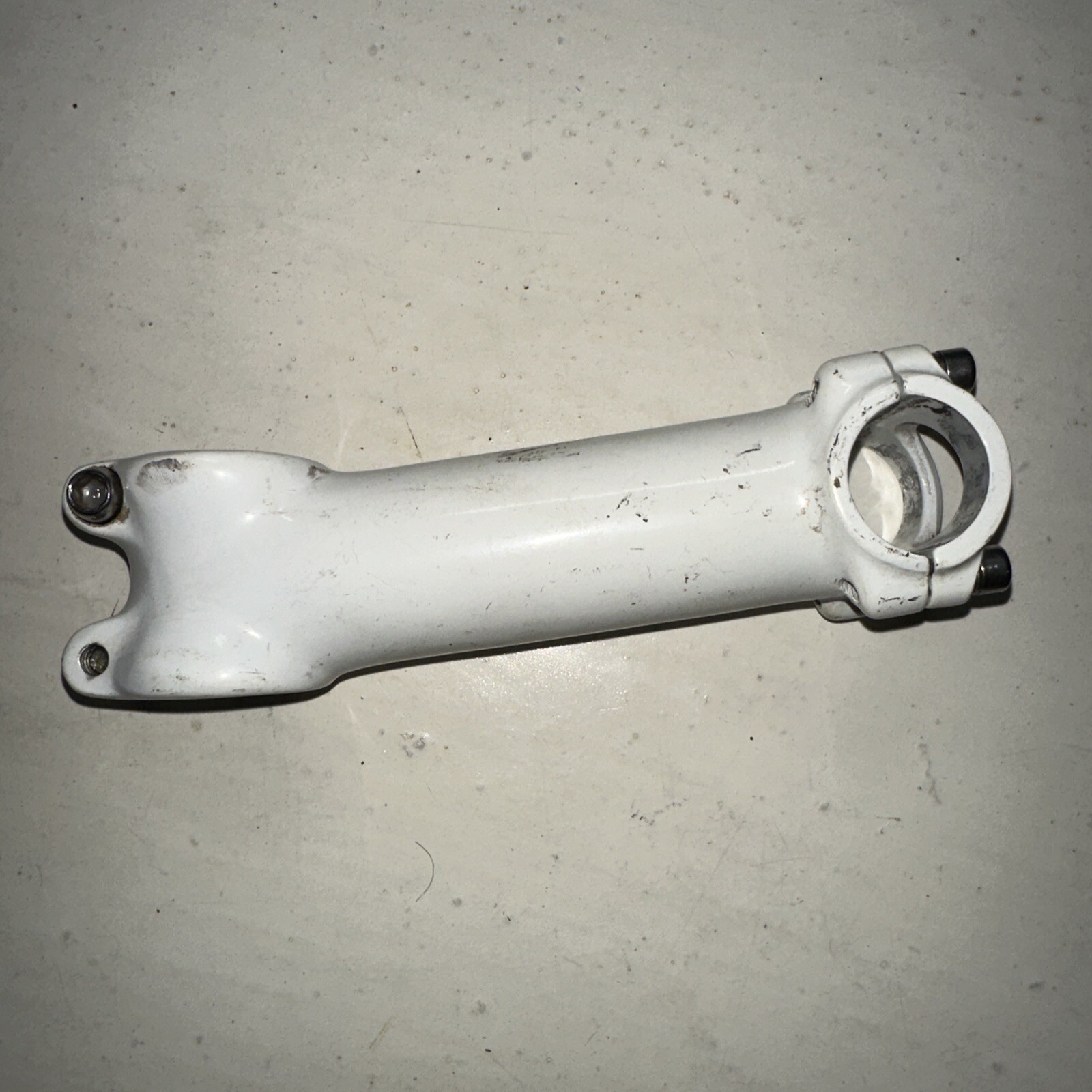 Flat White Bicycle Stem +/- 5 degrees 120 mm 1-1/8 in 25.4 mm Alloy MTB Road