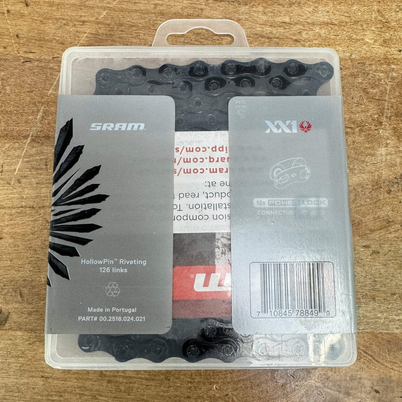 New! SRAM XX1 Eagle Black Hollow Pin 12-Speed Mountain Bike Chain MSRP $100