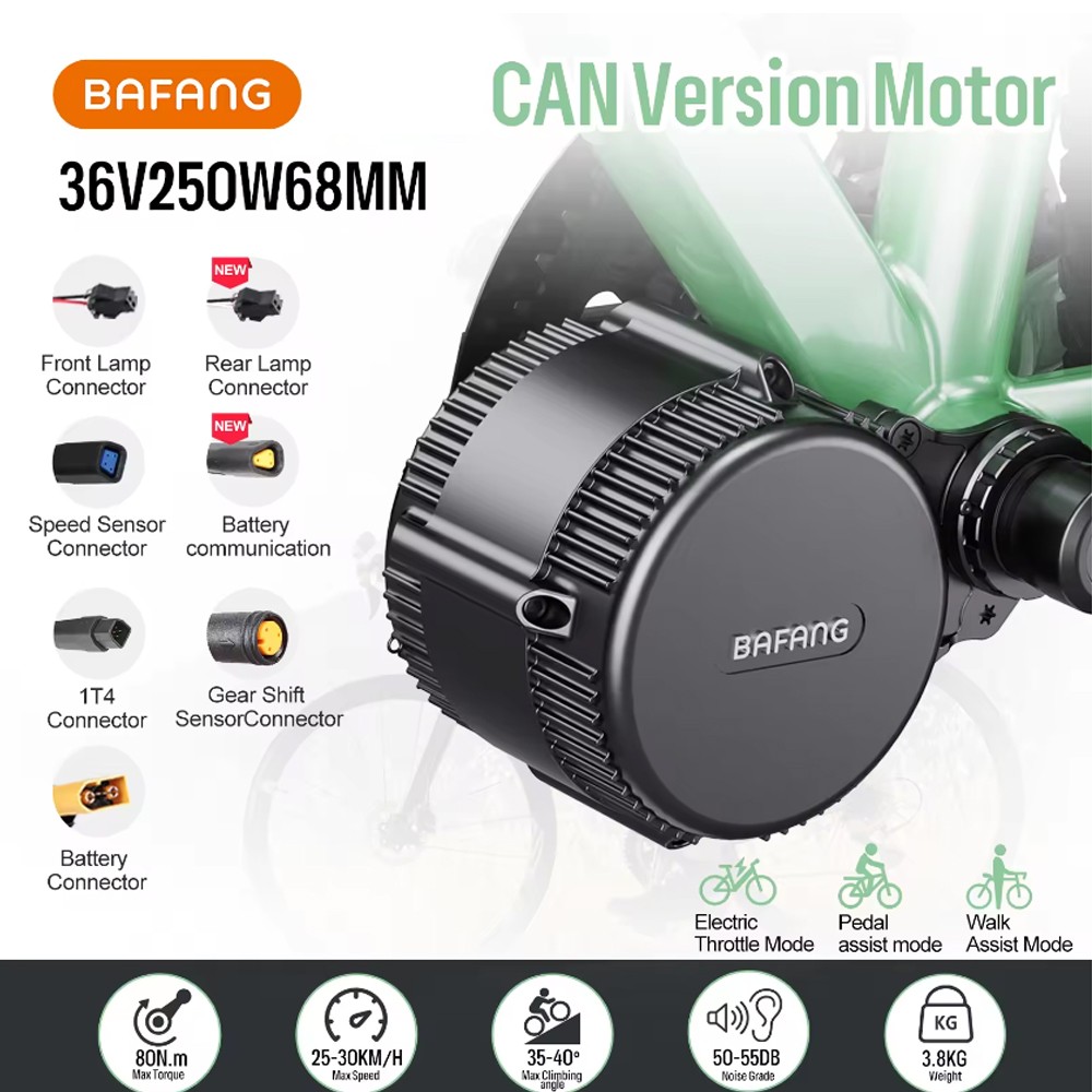 36V 48V Bafang Mid Drive Motor 250W/500/750 DIY Ebike Conversion Kits 68mm-100mm