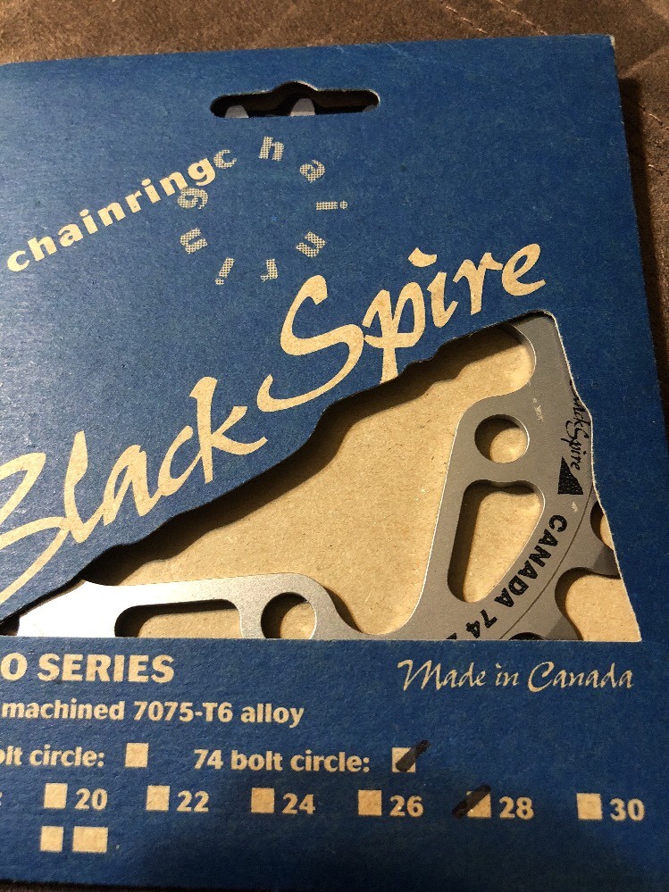 NOS Blackspire Pro Chainring 28T 74 BCD 7075-T6 Made in Canada
