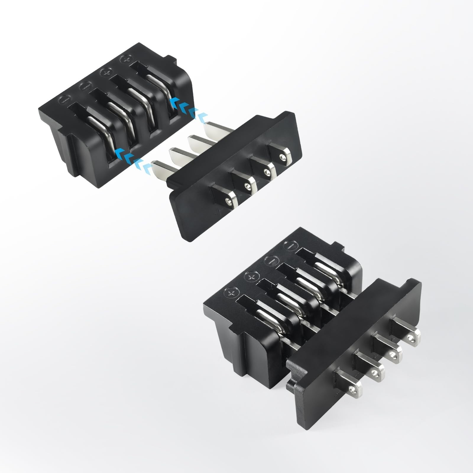Battery Power Box Connector 4 Pins Male/Female, Hailong Compatible Plug Parts