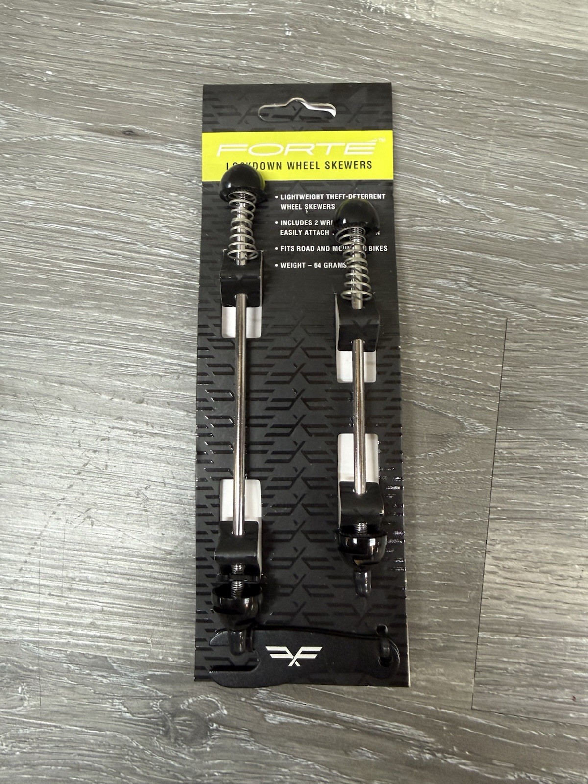 Forte Lockdown Bike Wheel Skewer Set with Wrenches 64 grams