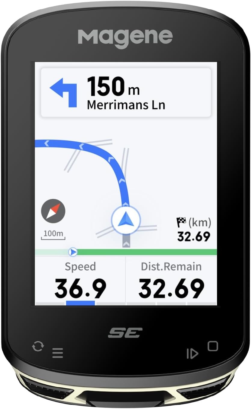 Bundle of C506SE GPS Bike Computer and Speed Cadence Sensor Black