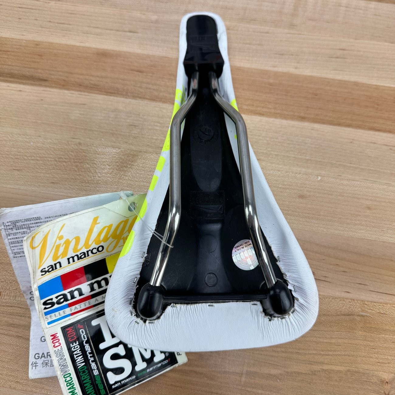 New! San Marco Concor Light 128mm 7x7mm Titanium Rails Bike Saddle 233g