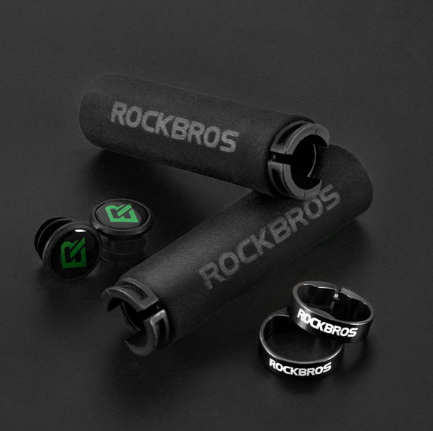 ROCKBROS BMX MTB HandleBar Grips Foam Single Lock on Soft Comfortable Non-Slip