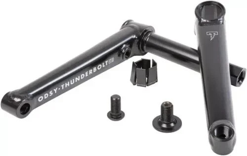 Odyssey Thunderbolt 170mm LHD Crank HeatTreated 4130 Chromoly – Black – BMX