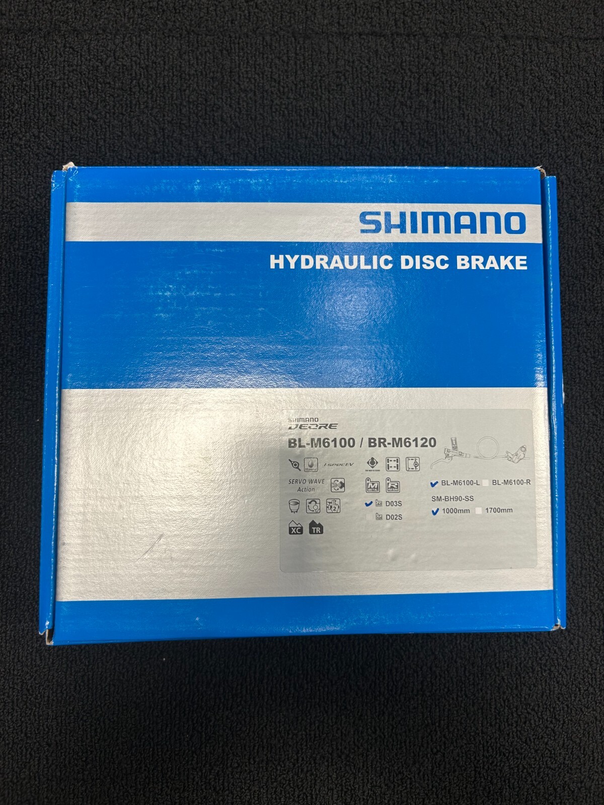 Shimano Deore BL-M6100/BR-M6120 Disc Brake and Lever – Front Hydraulic Resin Pad