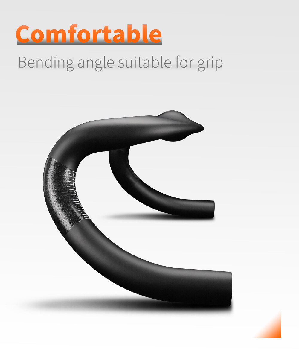 Carbon Handlebars Road Bike Outward Angle Drop Bars 31.8mm Bicycle Handle Bar