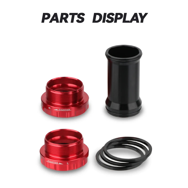 HASSNS BB52 BSA Threaded Bottom Bracket 68/73mm Hollow Crank Bike BB Bearing