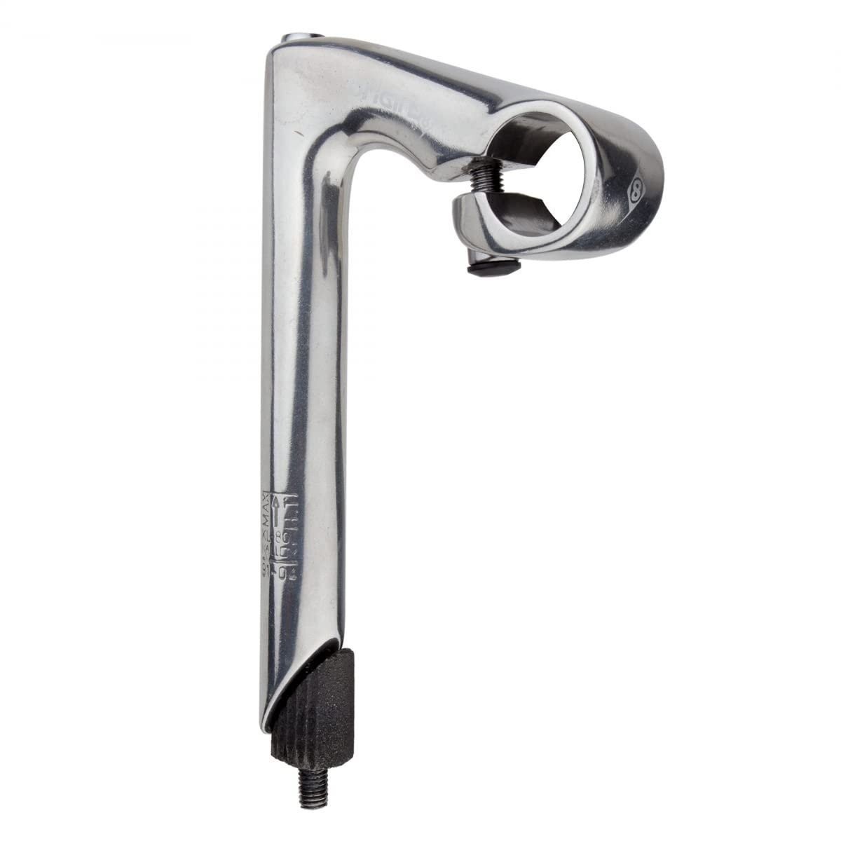 Origin8 Classique Sport Quill Stem, 180 x 80 x 26.0mm, 1″ Fork Diameter, Silver