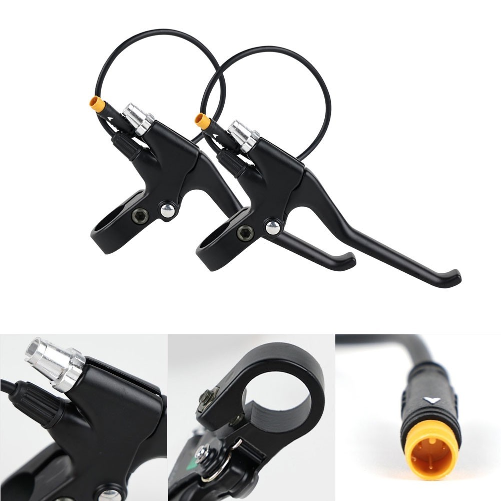 Power Off Brake Lever Z16 for Electric Bicycle with 3 Pin Black Aluminum