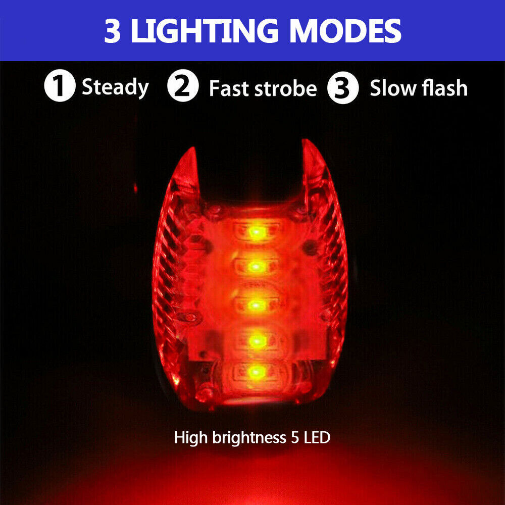 Bike Saddle Bicycle Seat Soft Pad Cushion & LED Tail Light Safety Warning Lamp