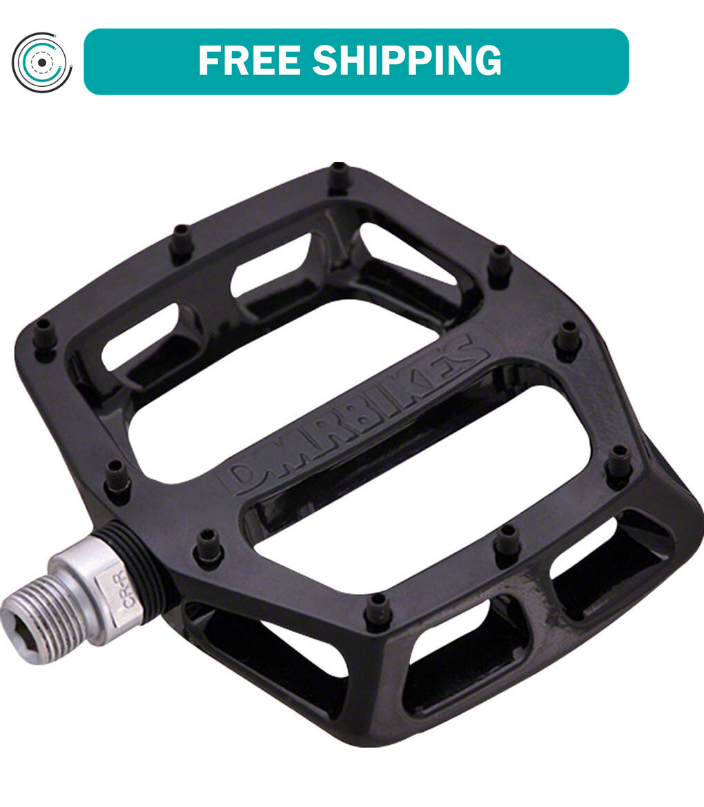 DMR V12 Platform Pedals 9/16″ Concave Aluminum Body Replaceable Grip Pins Black