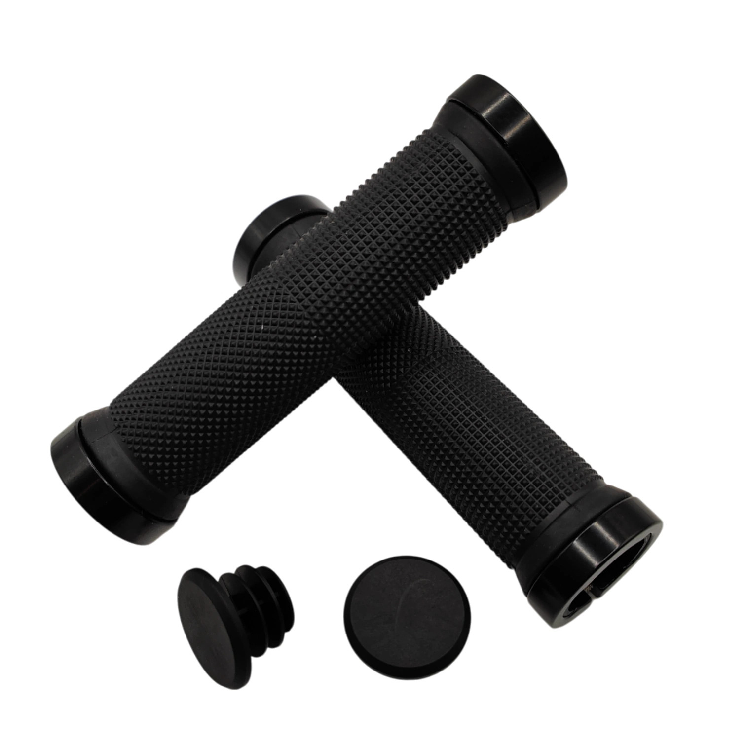 Bike Grips Handlebar Grips Straight Rubber Grips Black For E-Bike City Bike MTB