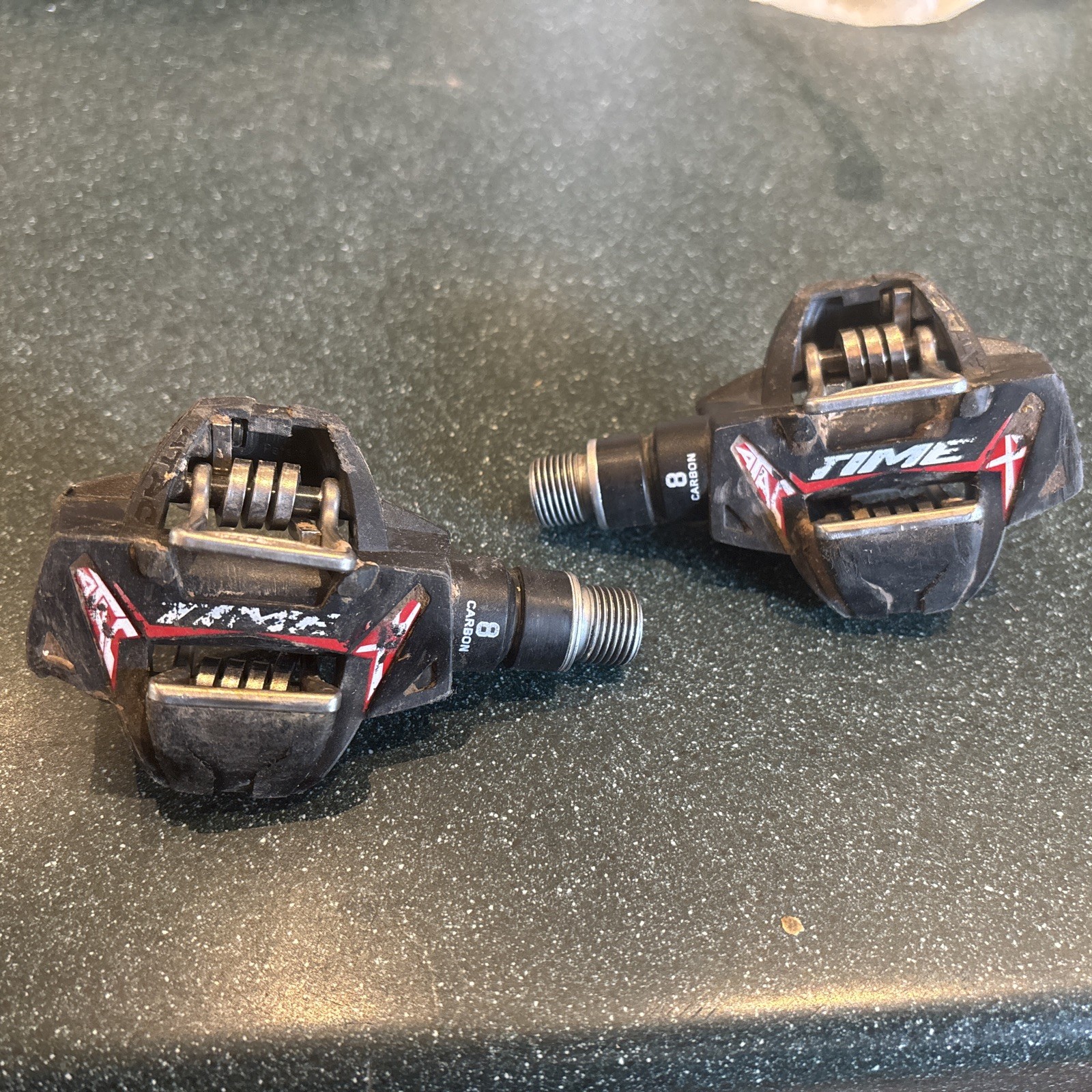 Time ATAC XC 8 XC8 Carbon Clipless Mountain Bike Pedals Black Red