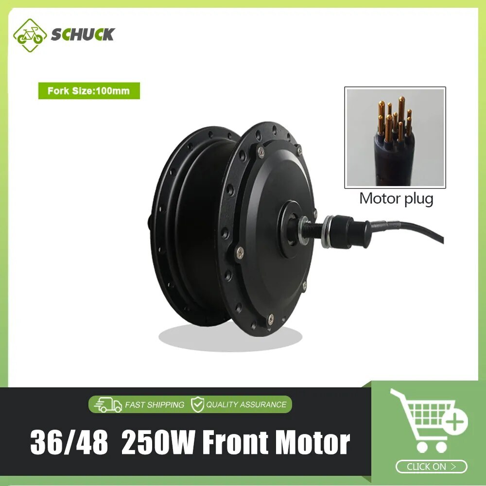 Electric Bike 36V 48V 250W 350W 500W Brushless Gear Front Rotate Cassette Motor