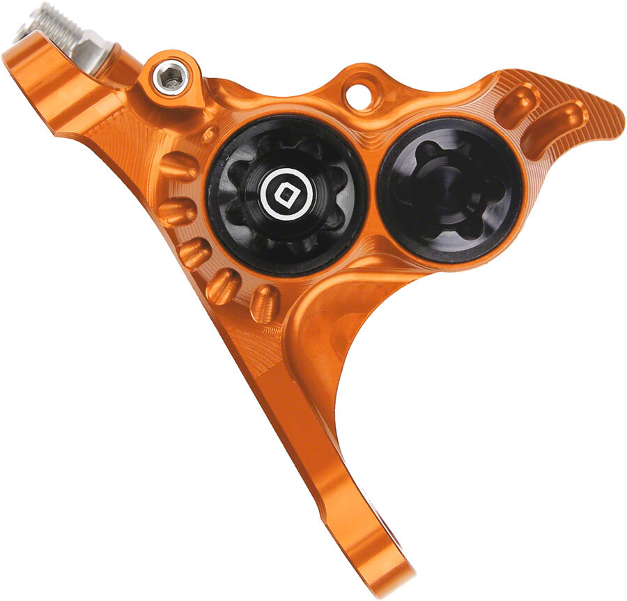 Hope RX4+ Disc Brake Caliper – Flat Mount Front, +20mm, DOT Type, Orange
