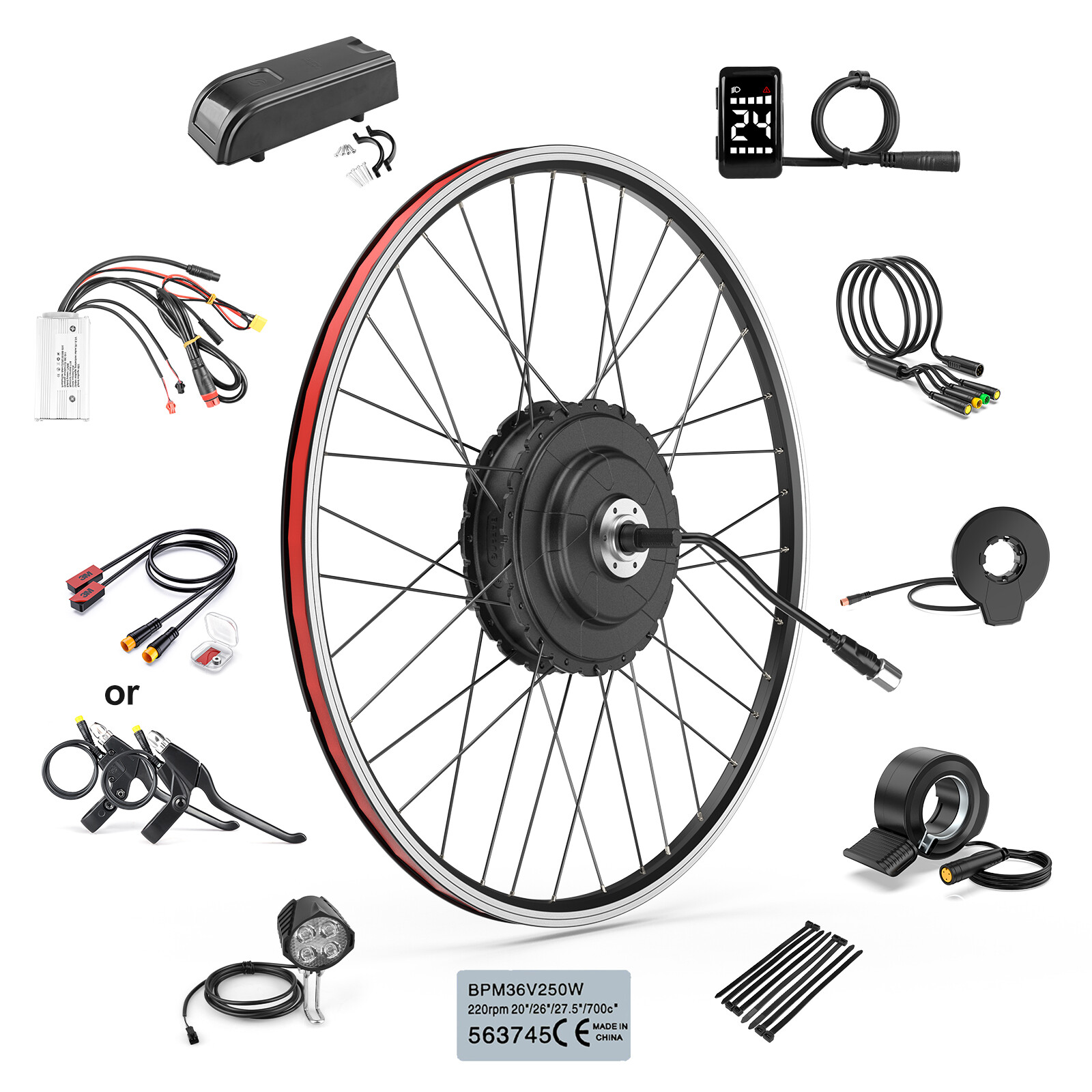 48V750W135-142mm BAFANG Rear Hub Motor Conversion Kits For 27.5″ E-bike Wheel