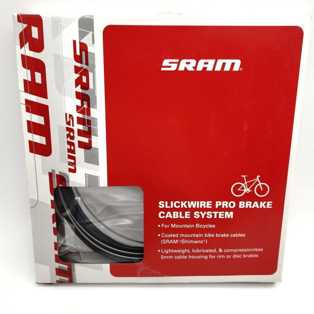 Sram Bicycle Slickwire Pro Brake Cable/Housing Kit MTB 5mm Black Open Package
