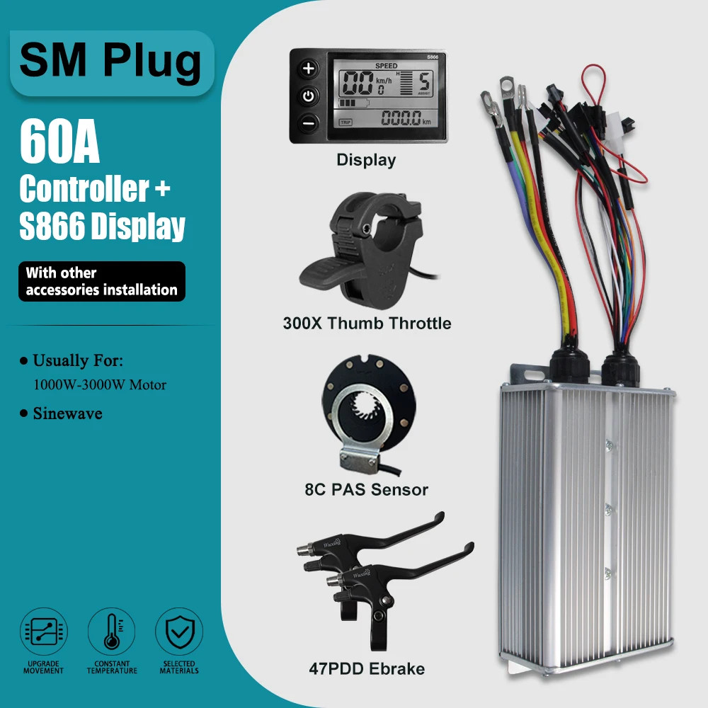 Three-Mode Controller Sine Wave with LCD Display and Learning Function Motor Kit