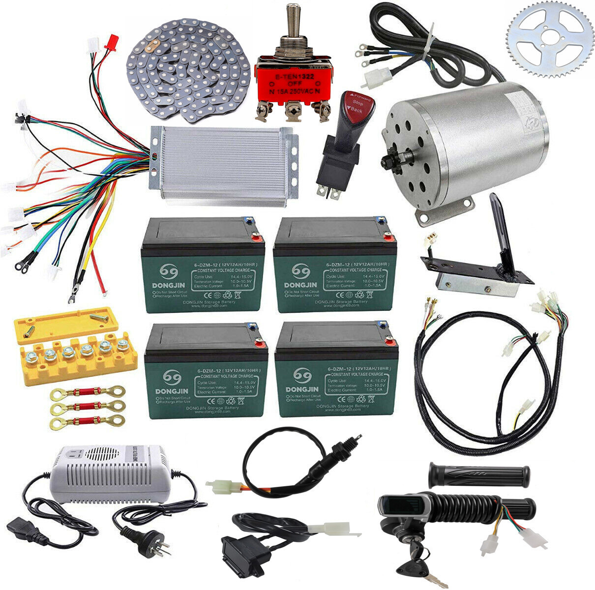 1800w 48V Brushless Electric Motor Kit for Go kart Tricycle ATV Quad Buggy EBIKE