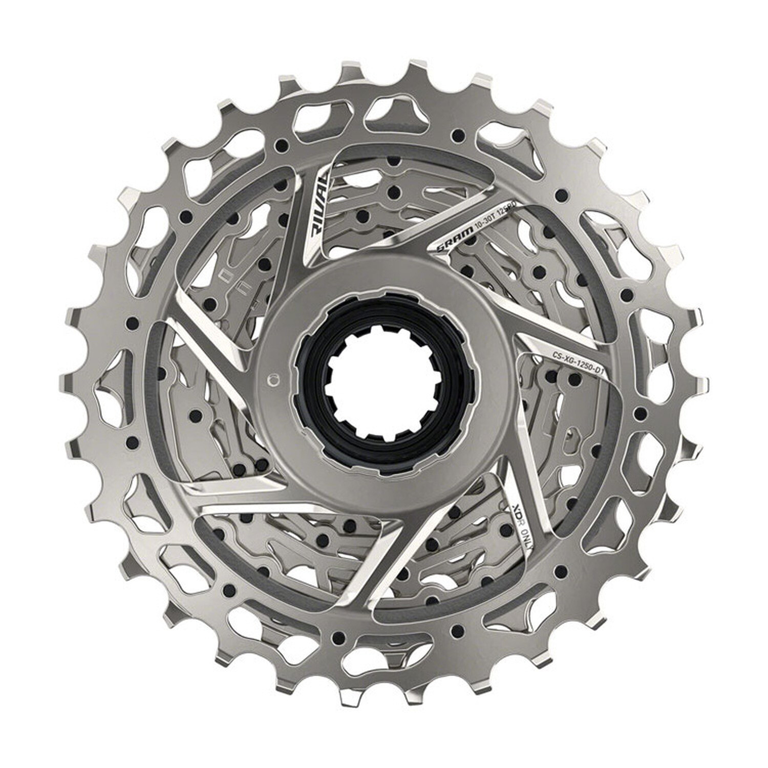 SRAM Rival AXS XG-1250 Cassette – 12 Speed – 10-30t – Silver – For XDR