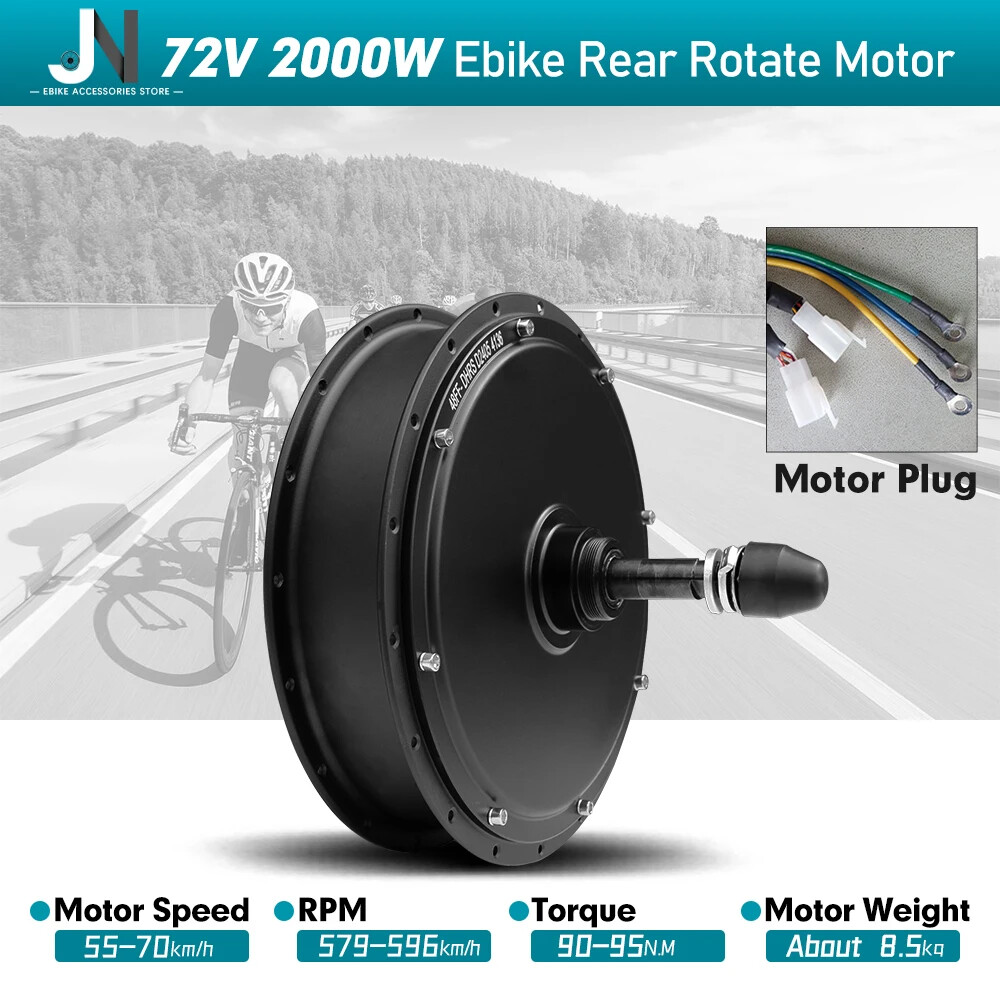 48V 72V 2000W 20 24 26in Snow E-bike Fat Brushless Gearless Rear Hub Motor Wheel
