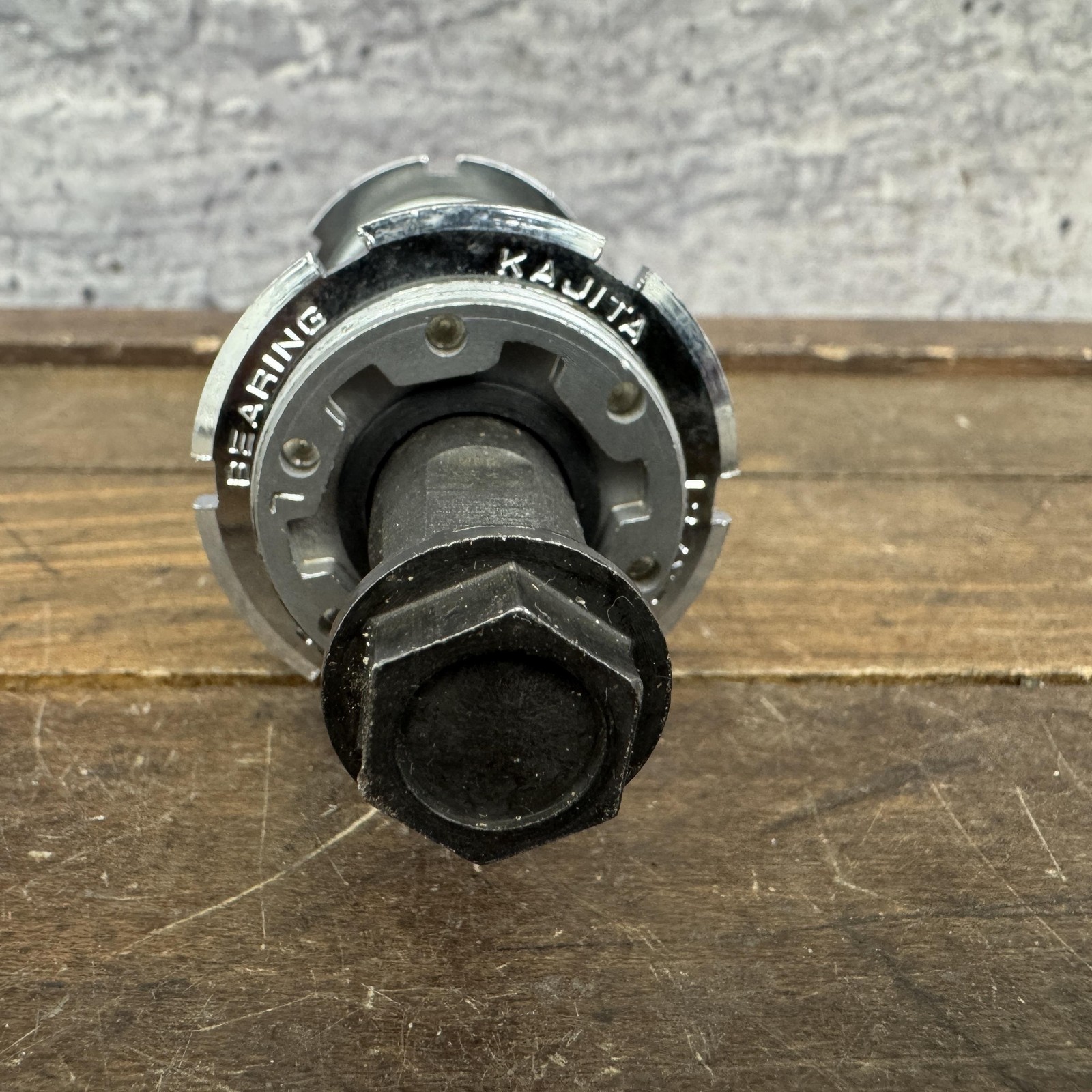 Vintage Kajita Adjustable Bottom Bracket 1.37×24 BSA 119.5mm Square Taper Tandem