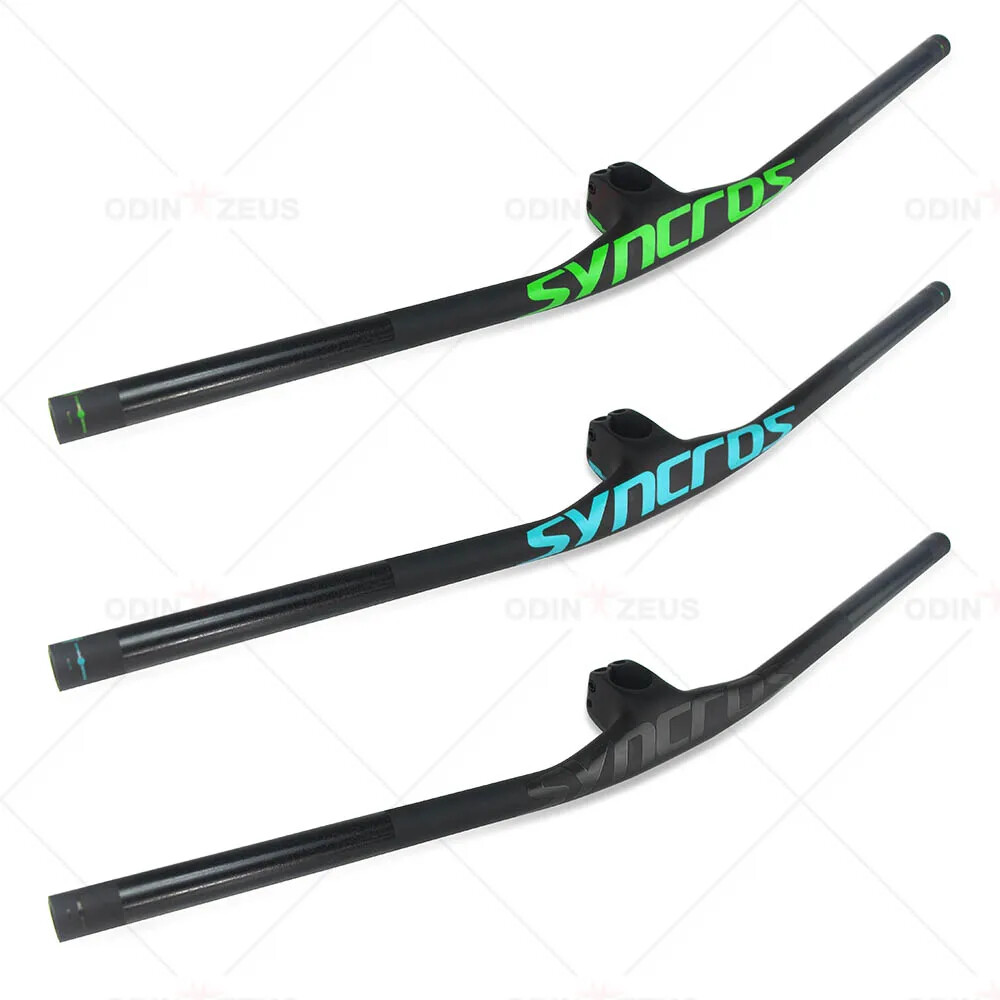 8 Degree With Stem 30/40/50mm Carbon Fiber Mountain Bike Integrated Handlebar