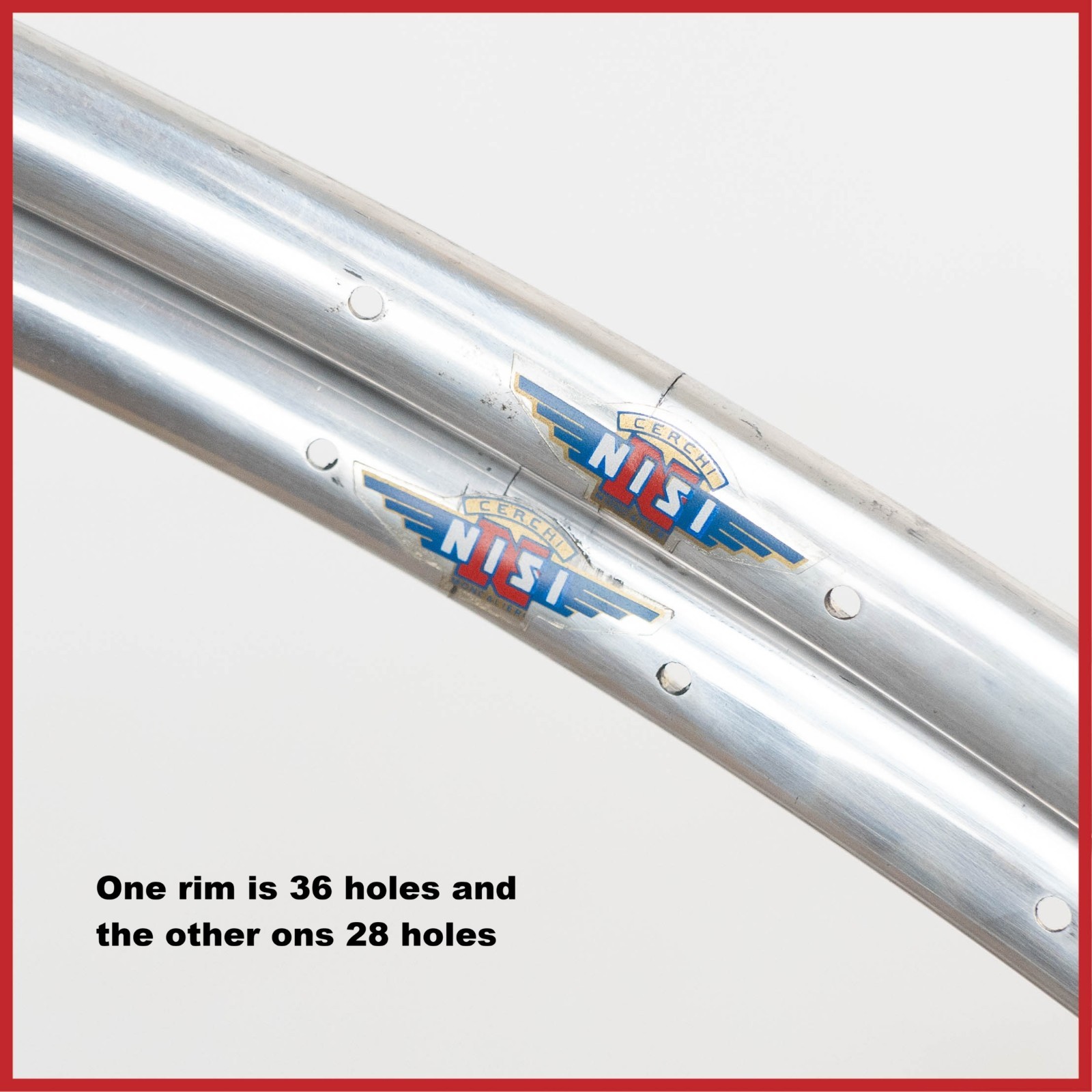 NOS NISI M20 PISTA TUBULAR RIMS 28″ 700c 36 28 VINTAGE TRACK BICYCLE SILVER OLD