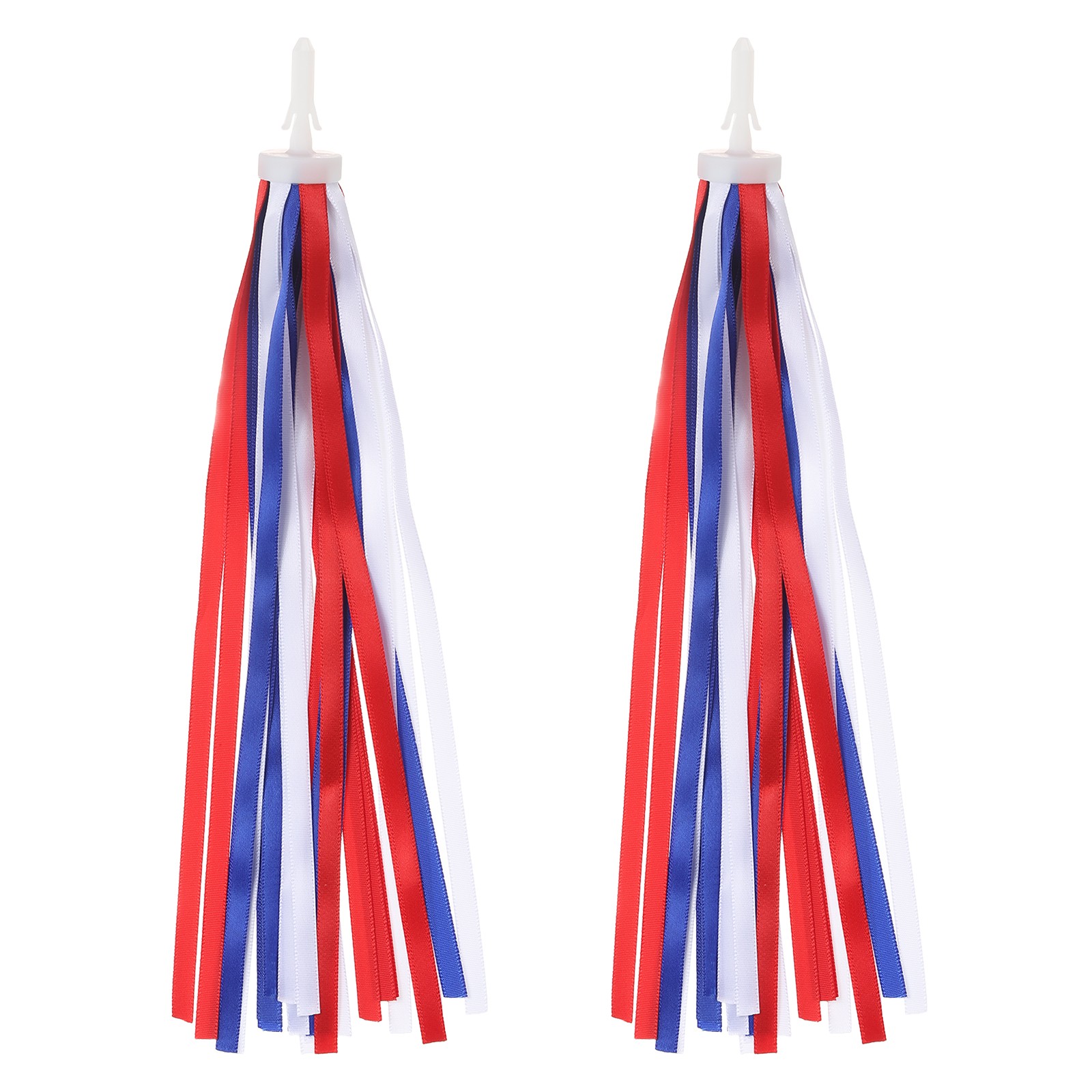 Bike Streamers Scooter Handlebar Tassels Grips Ribbon White Red Blue