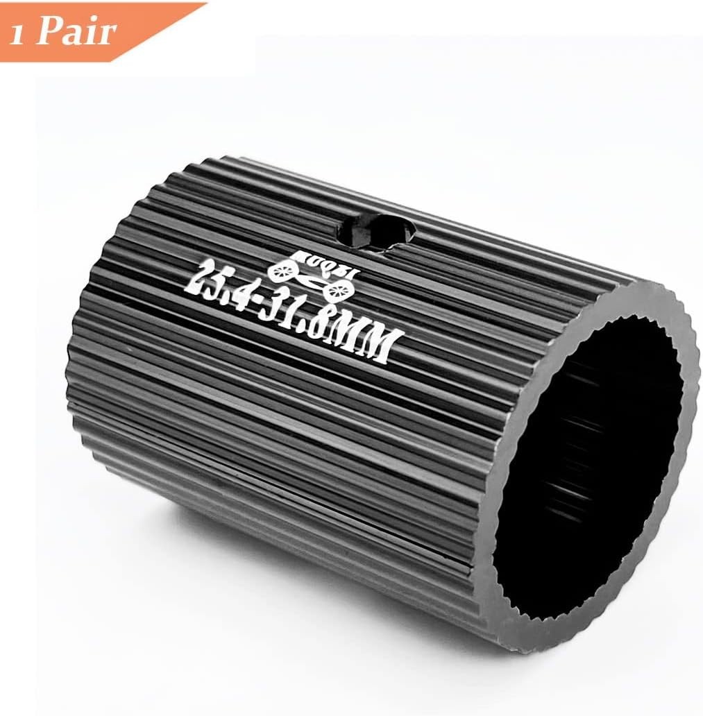 Lightweight Black Aluminum Handlebar Shim – 25.4 to 31.8MM for Easy Installation