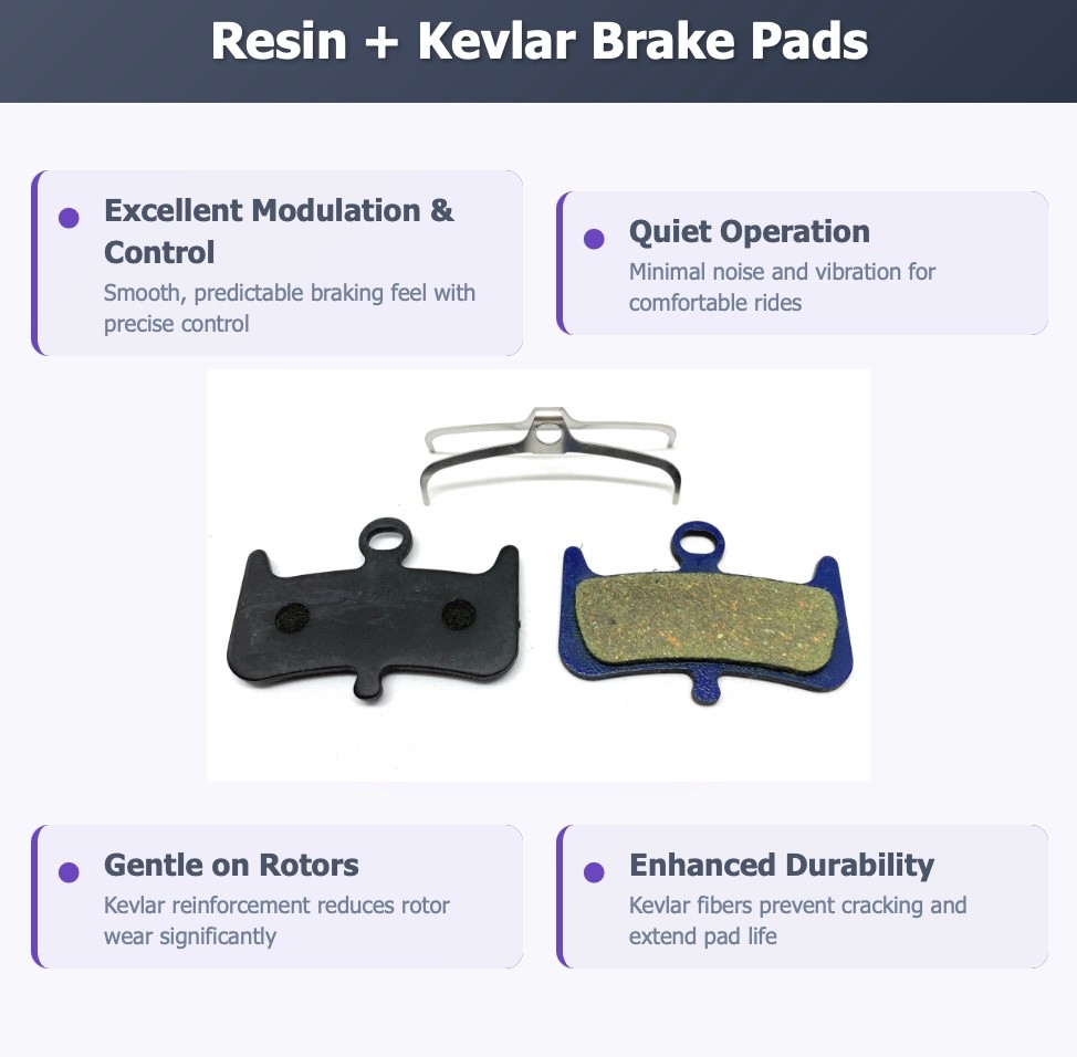 2 Pair Bike brake pads resin for Hayes Hayes dominion A4, A4, 106F8355, 100G8A,