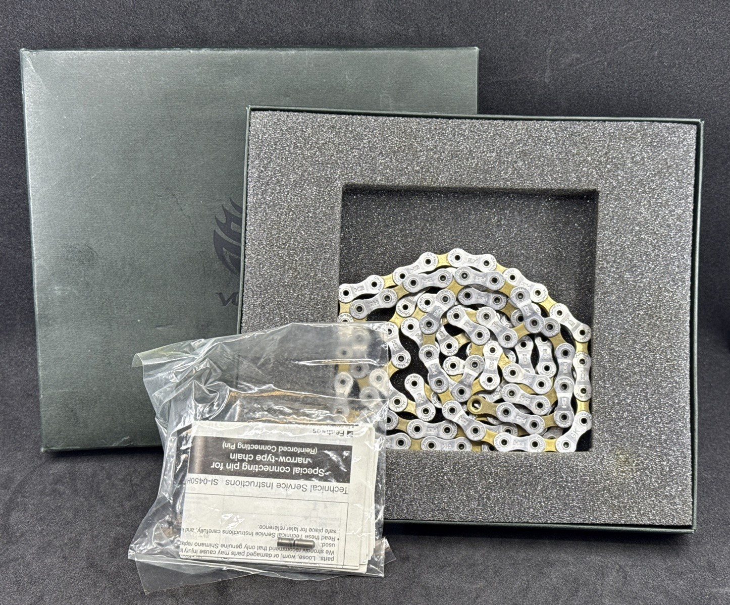 NOS Shimano Yumeya XTR 9-Speed Bike Chain TiN Plated Inner Links CN-YM81 RARE