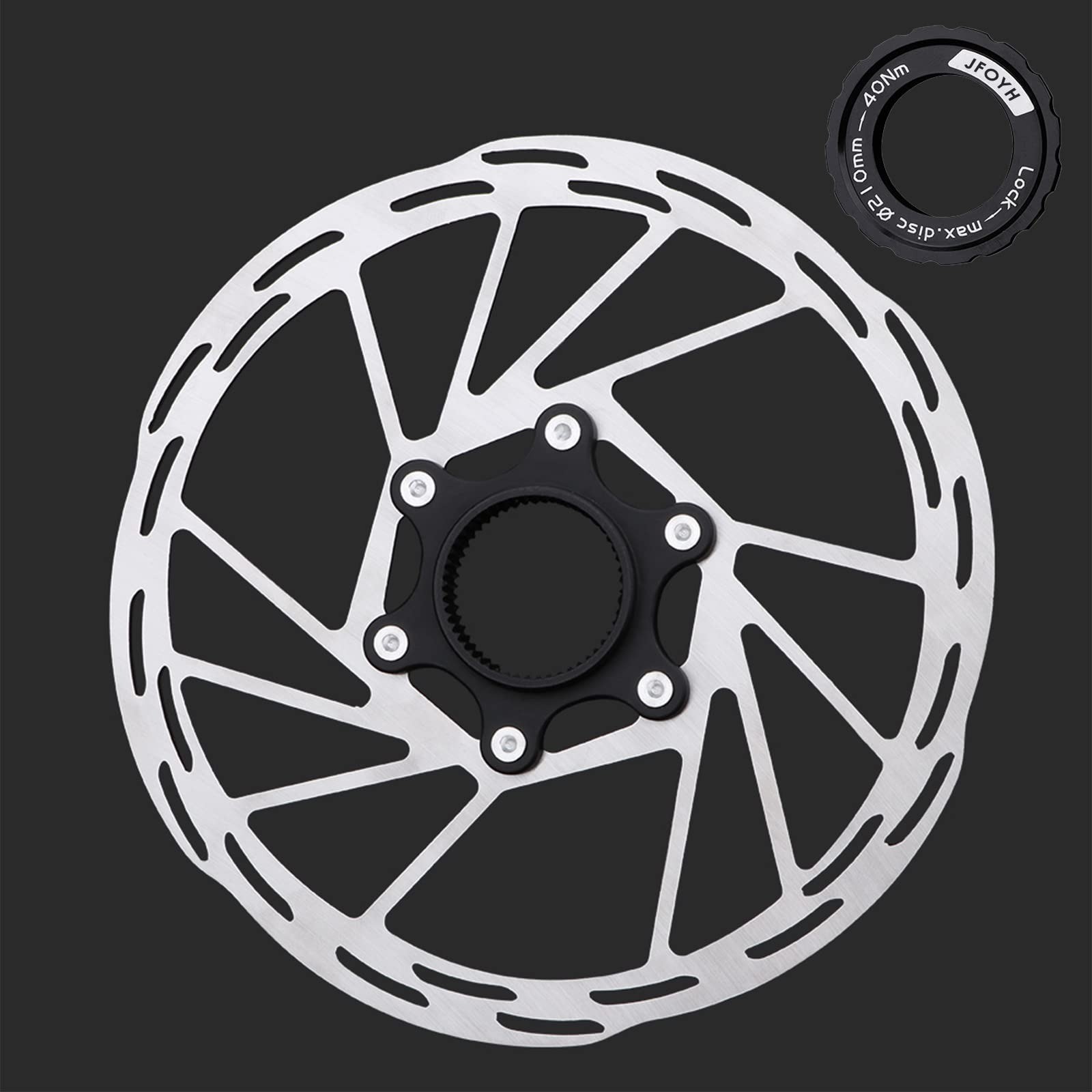 JFOYH 180mm Centerlock Disc Brake Rotor – High Strength, 1.8mm Thickness