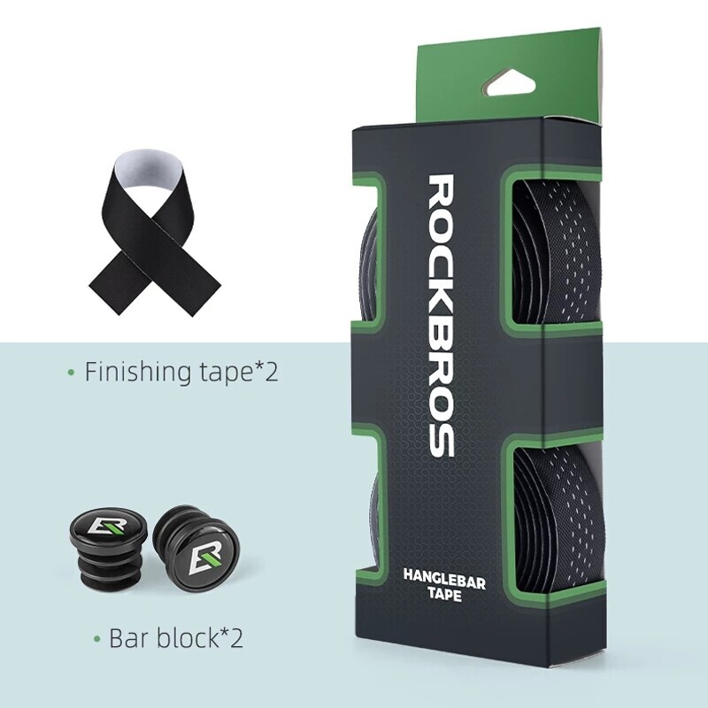 Rockbros Bike Handlebar Tape Bar Tapes Shockproof EndAnti-slip Wrap multi-colour
