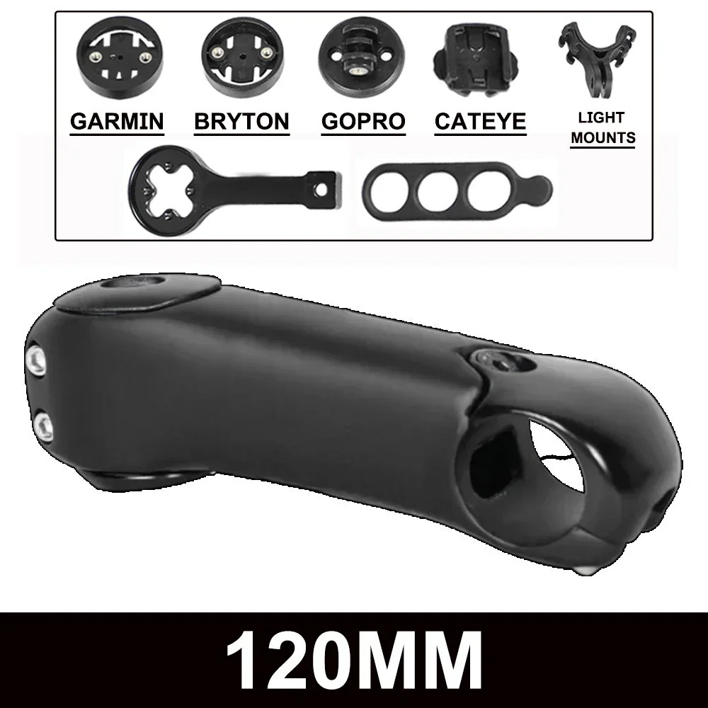 Bicycle Stem 3 Degrees Aero Stem Carbon MTB/Road Bike Stem with Computer Mounts