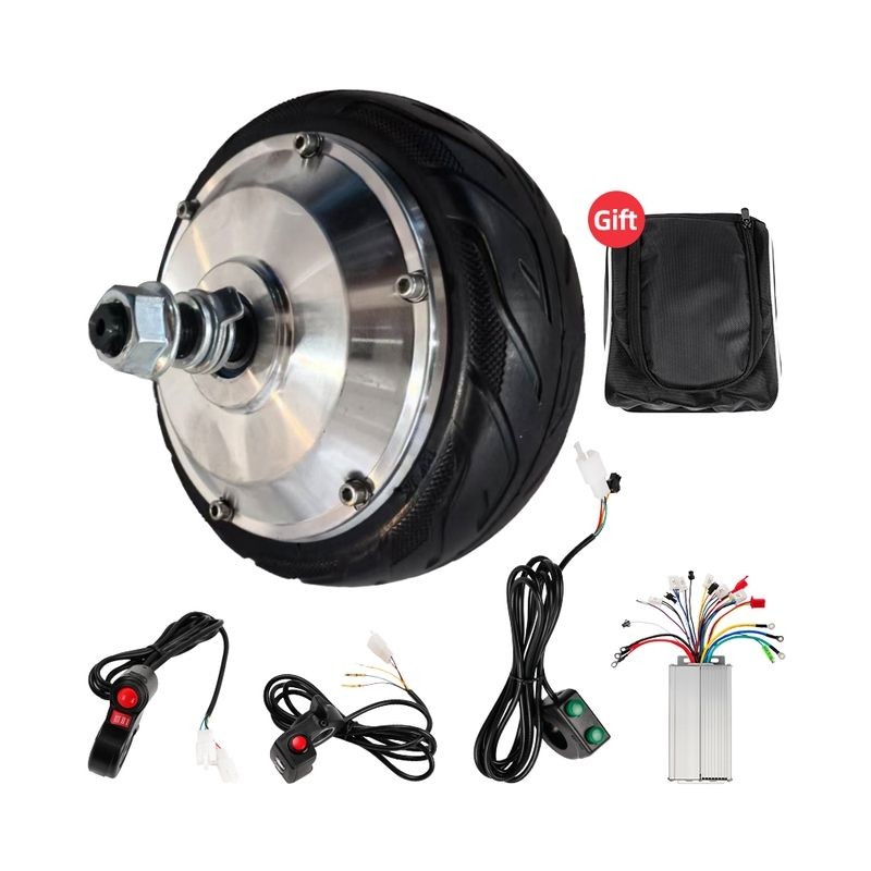 6 Inch Geared Brushless Geared Motor Wheel Hub Motor Kit Use for Robot Trolley