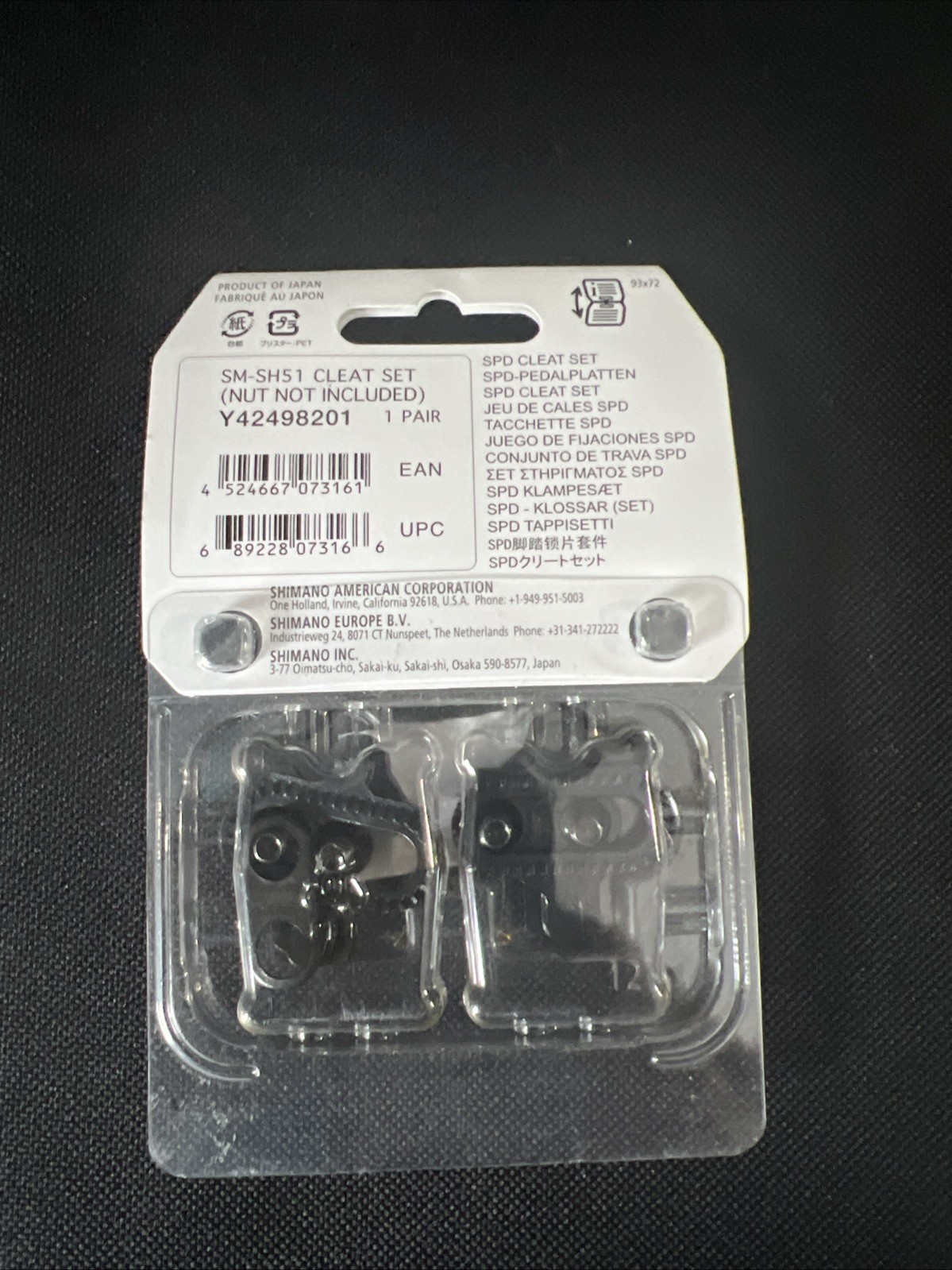 Shimano SM-SH51 SPD Cleats + Nuts fit PD-M520 M515 M505 Bike Pedals Set